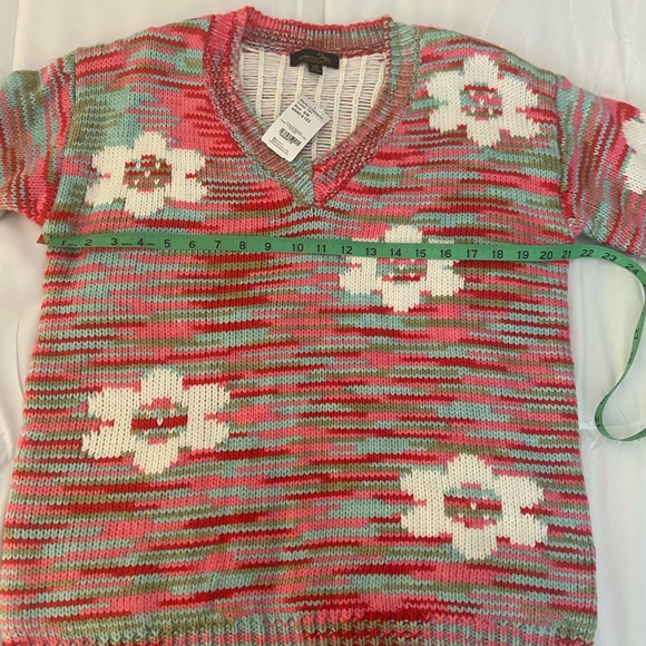 NWT⭐️SUZANNE BETRO🌸CHUNKY KNIT COLORFUL SWEATER 🌼SIZE S/M - Picture 5 of 9